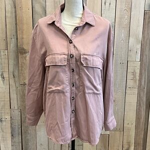 Rita Row Long sleeve pink button up shirt